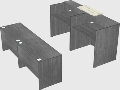 Shared u-shaped reception desks