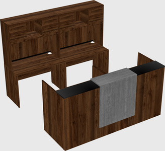 Shared u-shaped reception desks