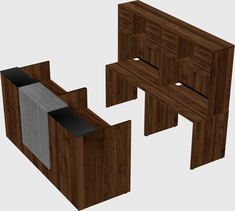 Shared u-shaped reception desks