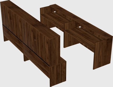 Shared u-shaped reception desks