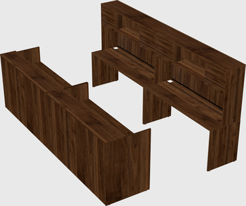 Shared u-shaped reception desks