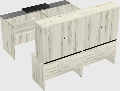 Shared u-shaped reception desks