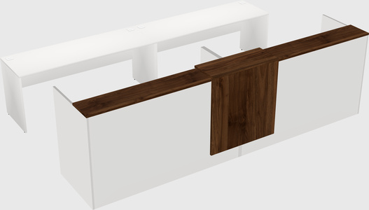 Shared u-shaped reception desks