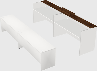 Shared u-shaped reception desks