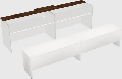 Shared u-shaped reception desks