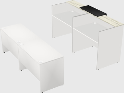 Shared u-shaped reception desks