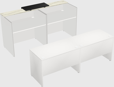 Shared u-shaped reception desks