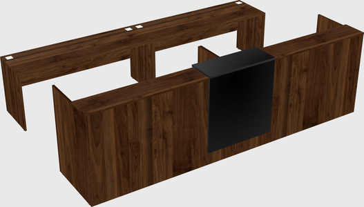 Shared u-shaped reception desks