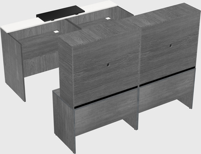 Shared u-shaped reception desks