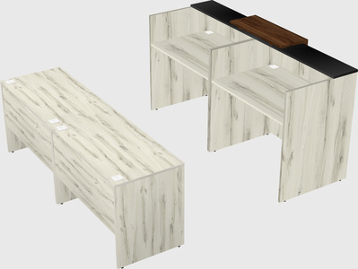 Shared u-shaped reception desks