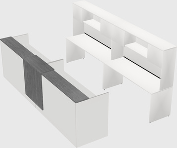 Shared u-shaped reception desks