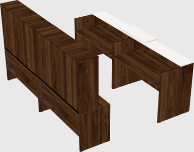 Shared u-shaped reception desks