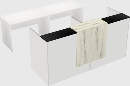 Shared u-shaped reception desks