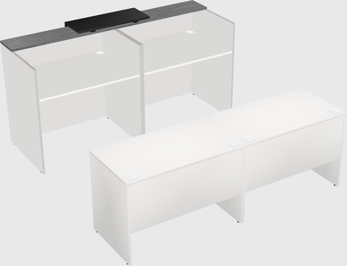 Shared u-shaped reception desks