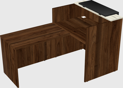 L-shaped modular reception