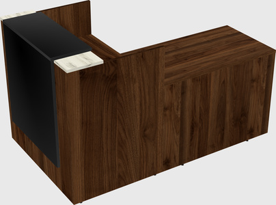 L-shaped modular reception