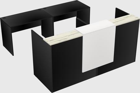Shared u-shaped reception desks