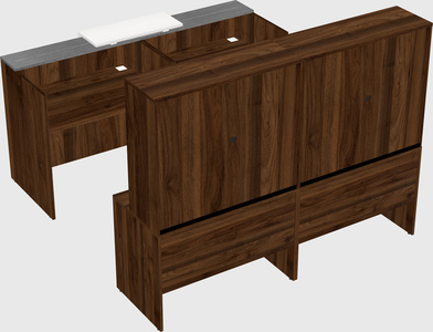 Shared u-shaped reception desks