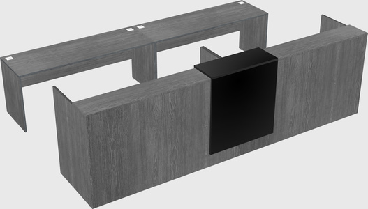 Shared u-shaped reception desks