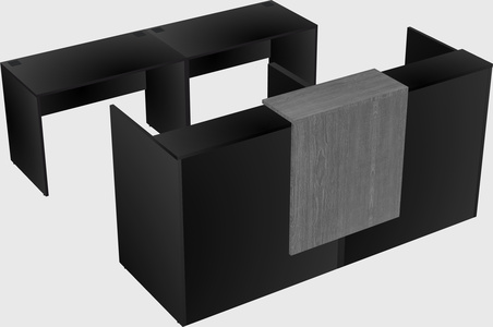 Shared u-shaped reception desks