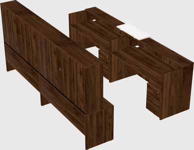 Shared u-shaped reception desks