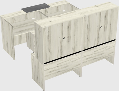 Shared u-shaped reception desks