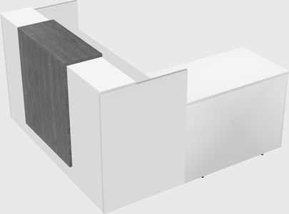 L-shaped modular reception