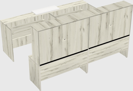 Shared u-shaped reception desks
