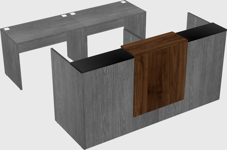Shared u-shaped reception desks