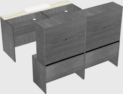 Shared u-shaped reception desks