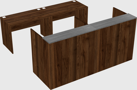 Shared u-shaped reception desks