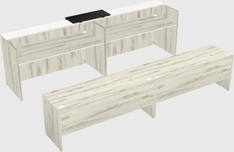 Shared u-shaped reception desks
