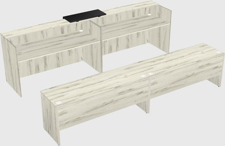 Shared u-shaped reception desks
