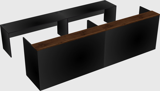 Shared u-shaped reception desks