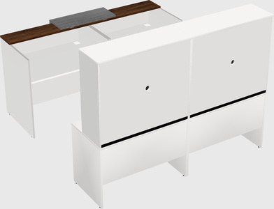 Shared u-shaped reception desks