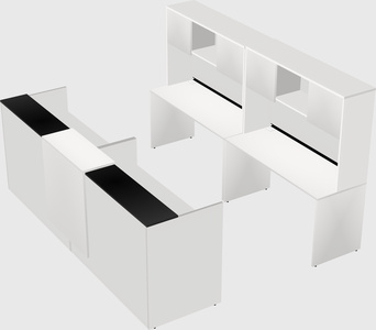 Shared u-shaped reception desks