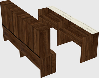 Shared u-shaped reception desks
