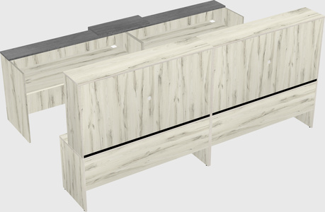 Shared u-shaped reception desks