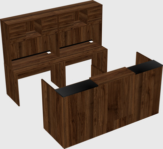 Shared u-shaped reception desks
