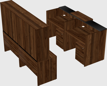 Shared u-shaped reception desks