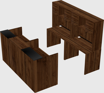 Shared u-shaped reception desks