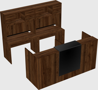 Shared u-shaped reception desks