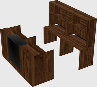 Shared u-shaped reception desks