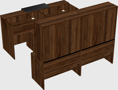 Shared u-shaped reception desks