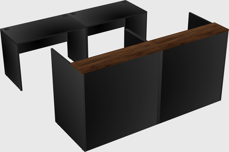 Shared u-shaped reception desks
