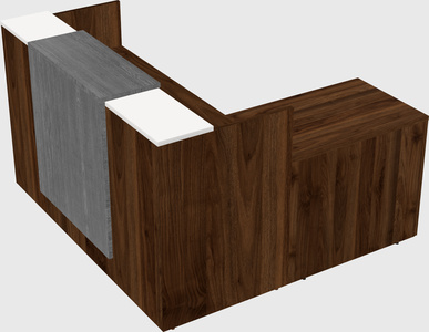 L-shaped modular reception