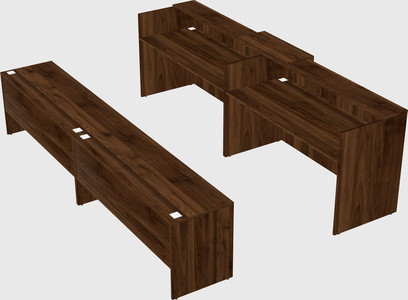 Shared u-shaped reception desks