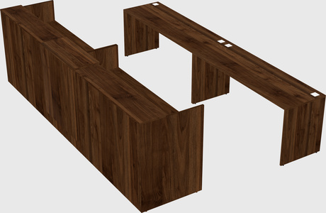 Shared u-shaped reception desks