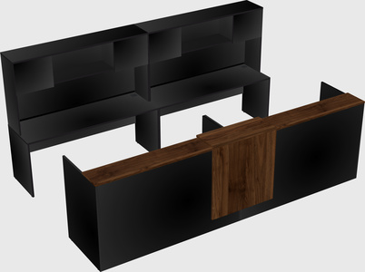 Shared u-shaped reception desks