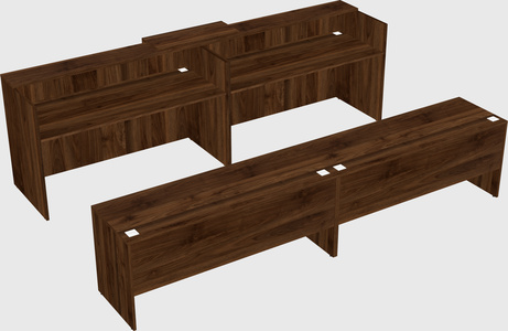 Shared u-shaped reception desks